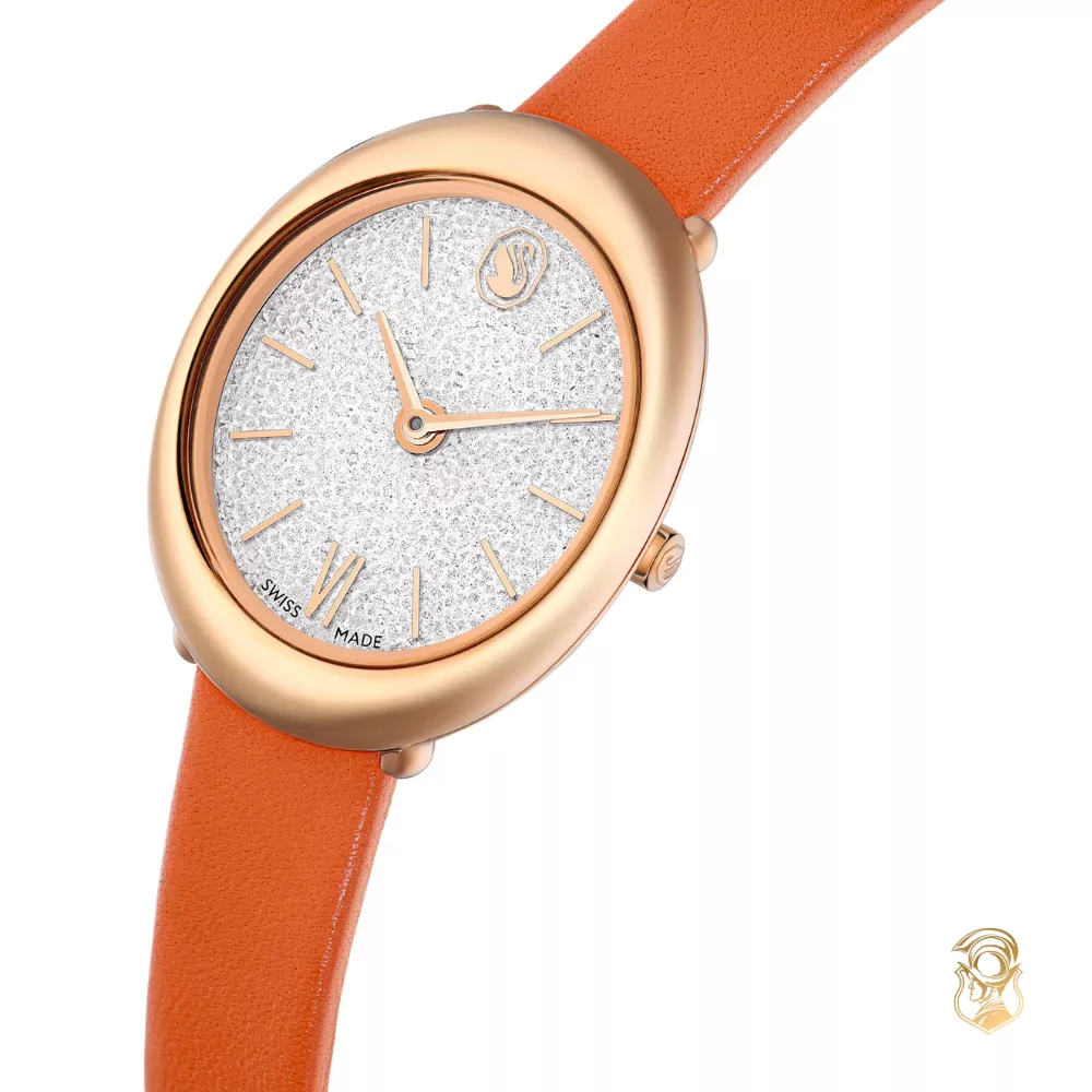 Swarovski Imber Orange Rose Finish Watch 24x26.3mm