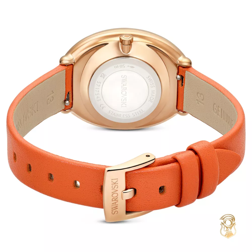 Swarovski Imber Orange Rose Finish Watch 24x26.3mm