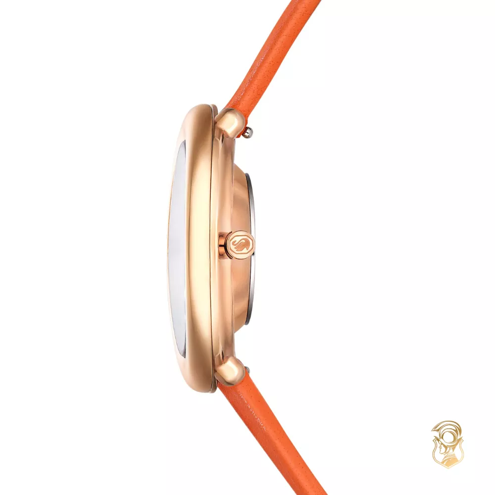 Swarovski Imber Orange Rose Finish Watch 24x26.3mm