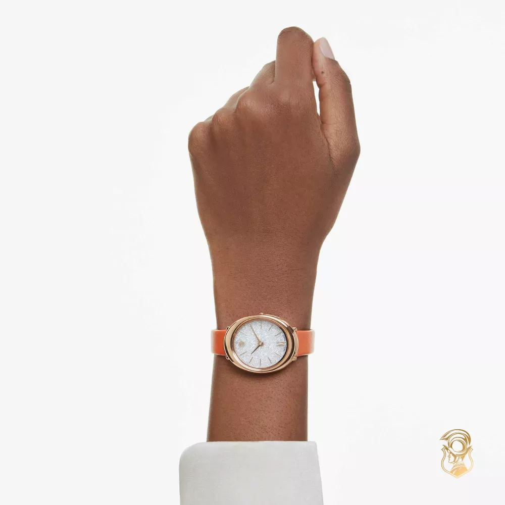 Swarovski Imber Orange Rose Finish Watch 24x26.3mm