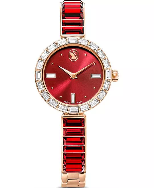 Swarovski Matrix Bangle Red Watch 25mm