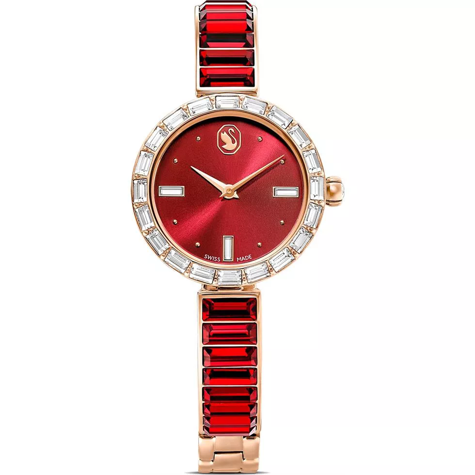 Swarovski Matrix Bangle Red Watch 25mm