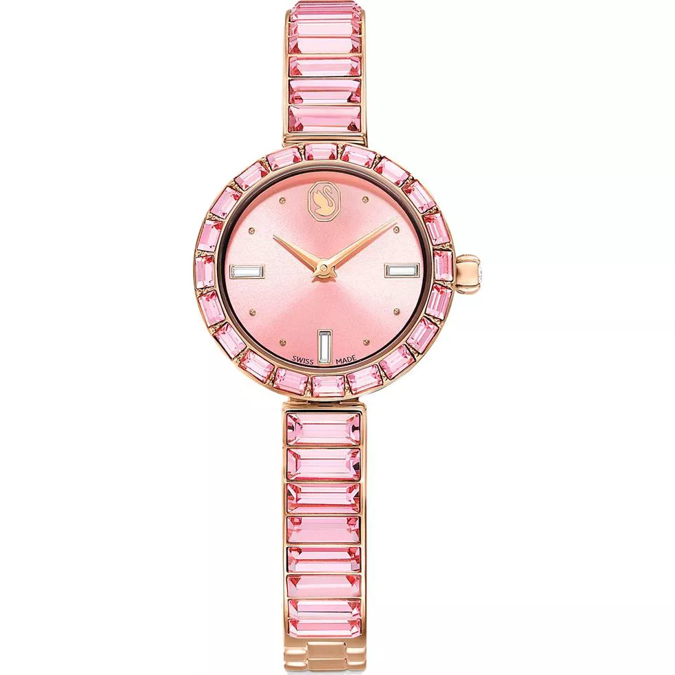 Swarovski Matrix Pink Tone Watch 25mm