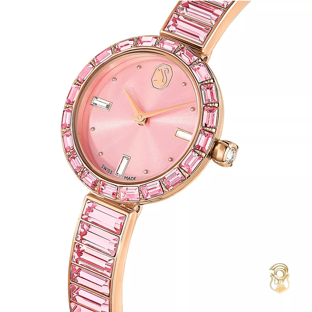 Swarovski Matrix Pink Tone Watch 25mm