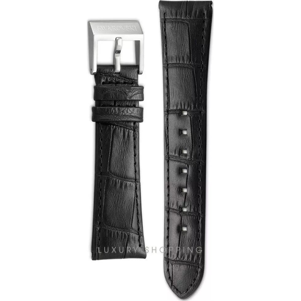 Swarovski Octea Dressy Black Leather Strap 18mm
