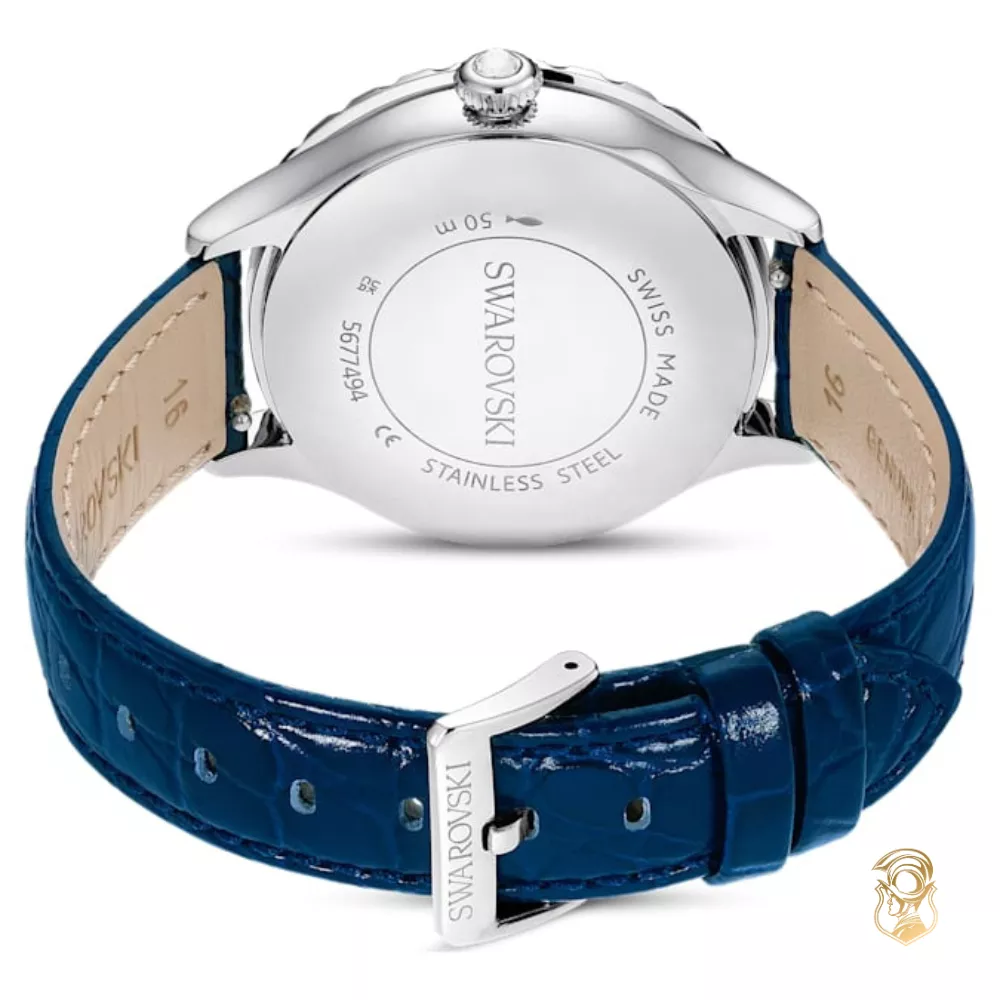 Swarovski Octea Moon Blue-Tone Watch 37mm