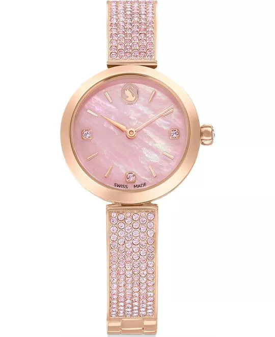 Swarovsky Illumina Pink Tone Watch 27mm