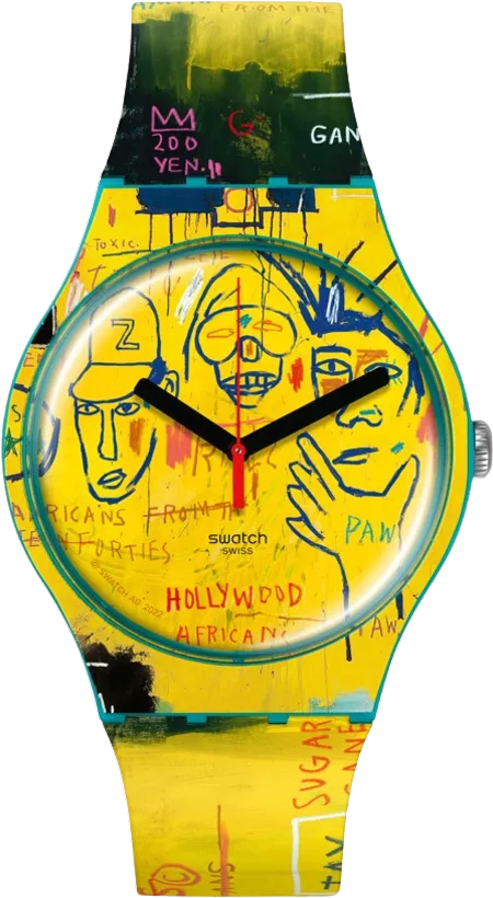 MSP: 103062 Swatch Art Journey 2023 Hollywood Africans By Jm Basquiat 41mm 3,890,000