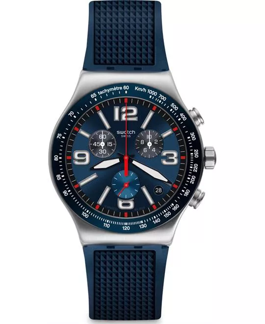 Swatch Blue Grid Watch 43MM