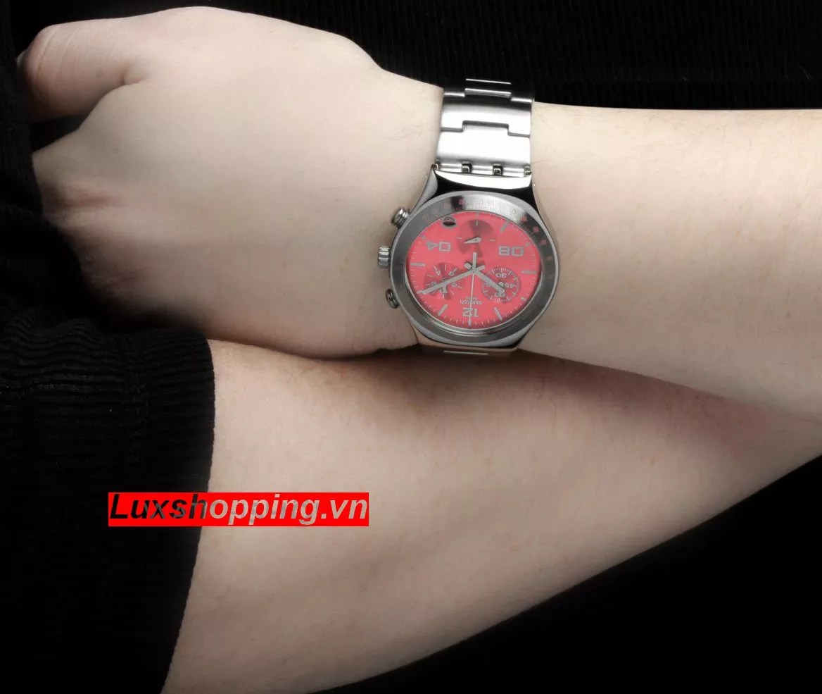 Swatch Blustery Red Ladies Watch 40mm