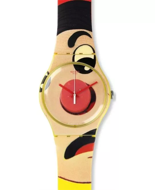 Swatch  Dangerous Lies Multicolour Silicone Strap Watch 41mm