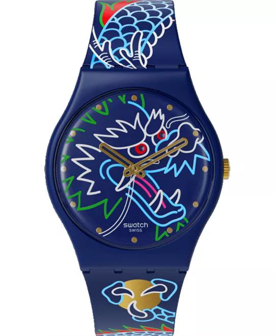 Swatch Dragon In Waves Watch 34MM
