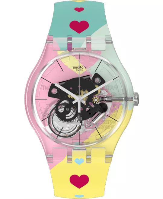 Swatch Flying Hearts Watch 41MM