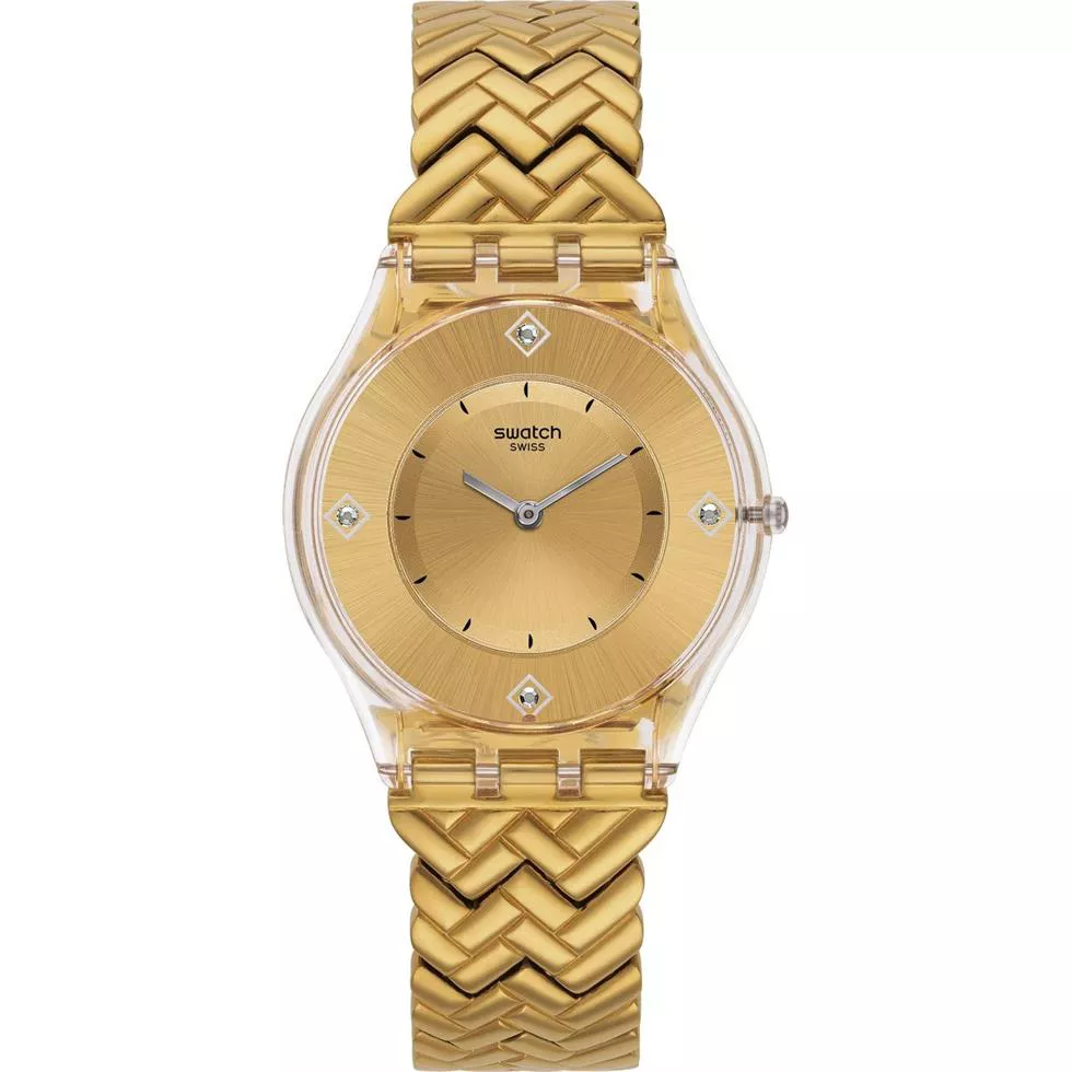 Swatch Golden Street Gold Steel Bracelet Watch 34mm