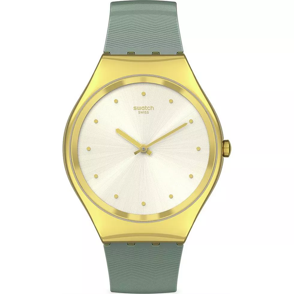 Swatch Green Moire Watch 38MM