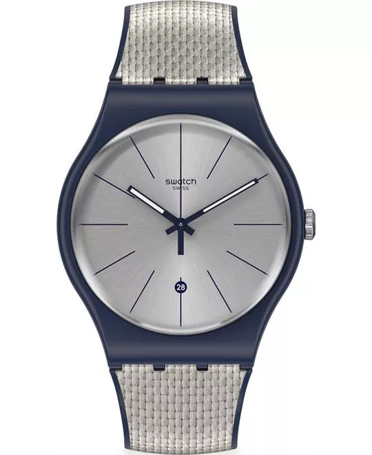 Swatch Grey Cord Quartz Grey Watch 41 x 47MM