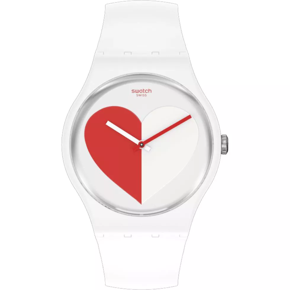 Swatch Half <3 Red Watch 41MM