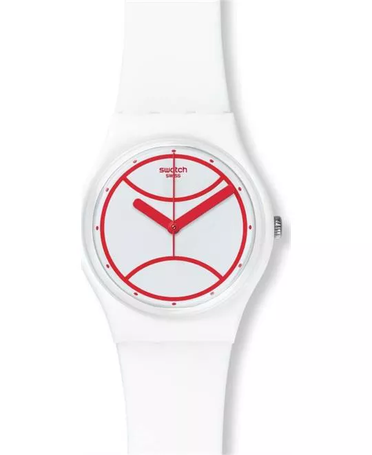 SWATCH Hit The Line White Watch 34mm