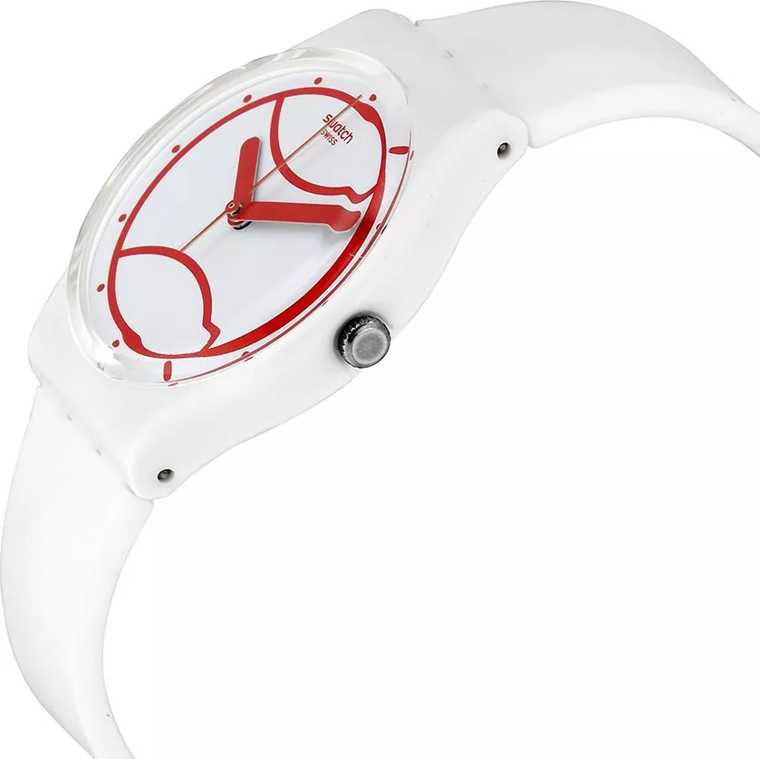 SWATCH Hit The Line White Watch 34mm