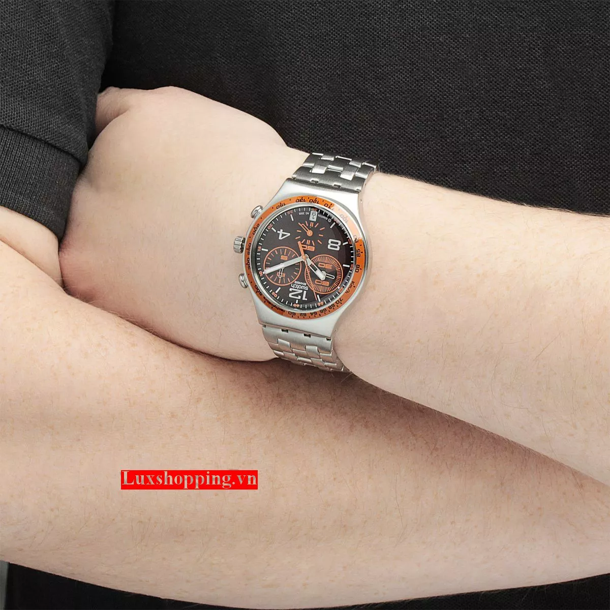 Swatch Irony Chrono Vital Spark Black Dial Men's watch 39mm