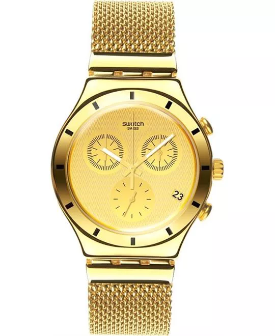 Swatch Irony Chronograph Gold Unisex Watch 39mm