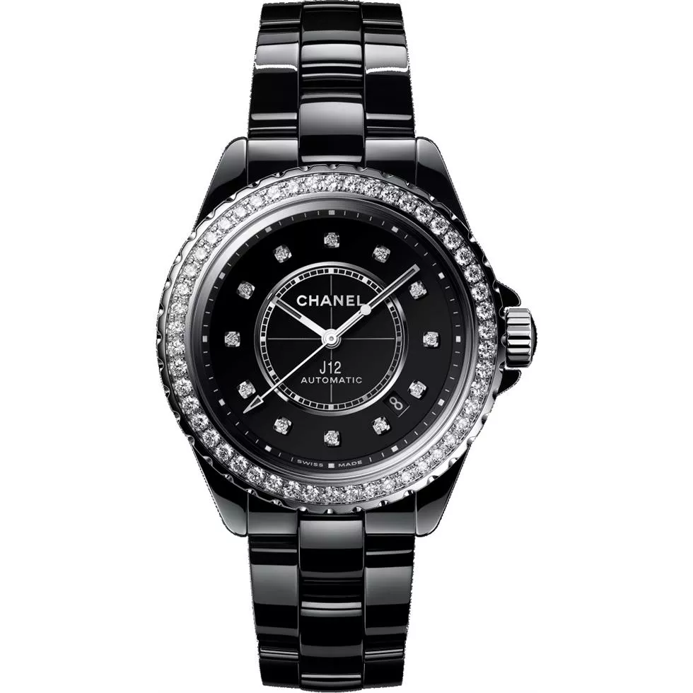 Swatch J12 H6526 Diamond Bezel Watch 38MM