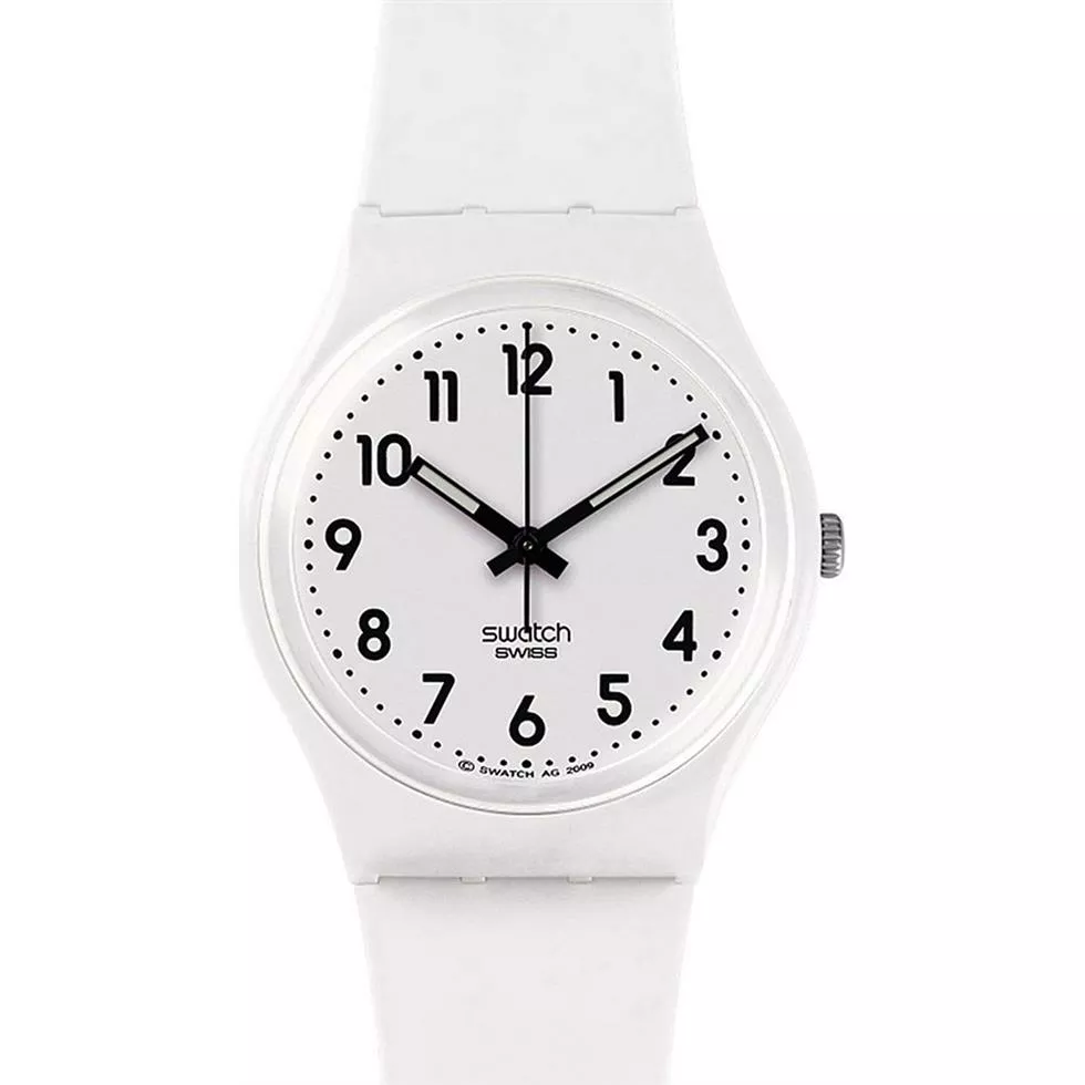 Swatch Just White Soft Watch 34MM
