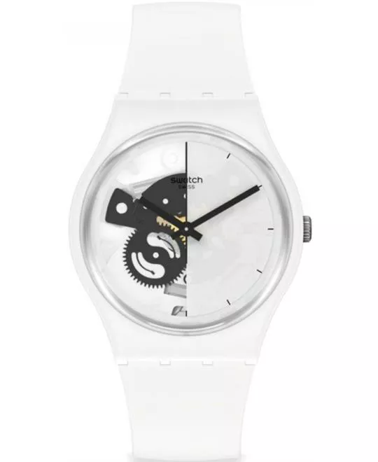 Swatch Live Time White Watch 34MM