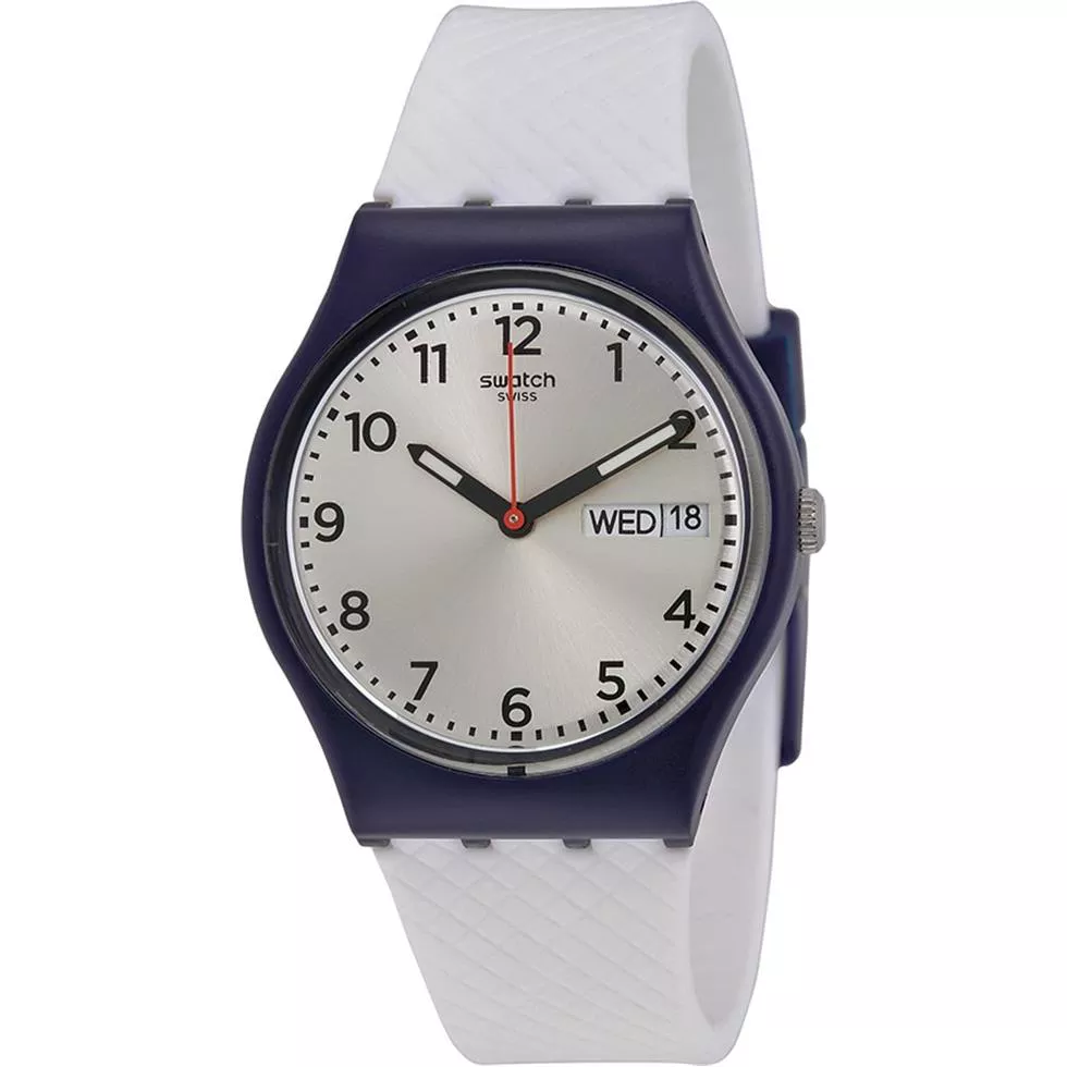 Swatch Men's Analog Display Quartz White Watch 34mm