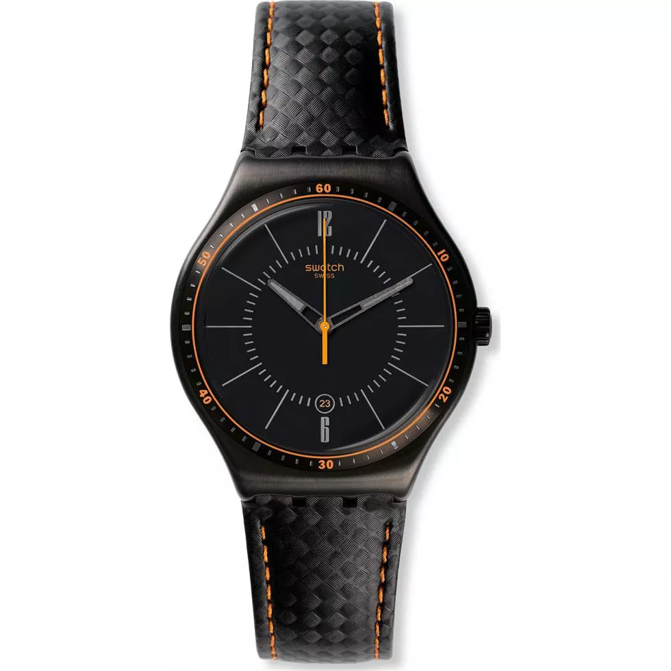 Swatch Men's Irony Swiss Quartz Black Watch 41 mm