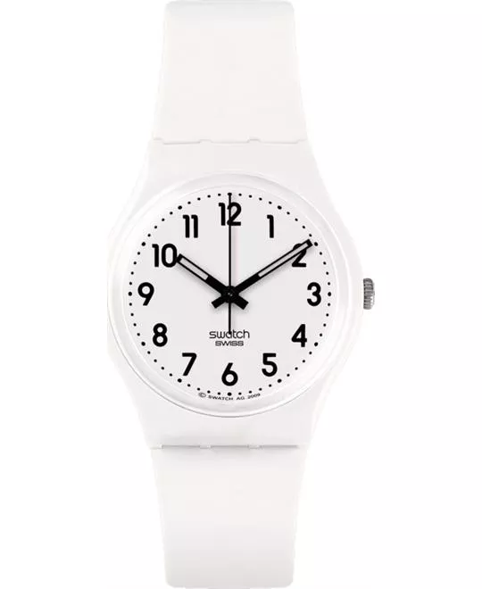 Swatch New Core White Tone Watch 34mm