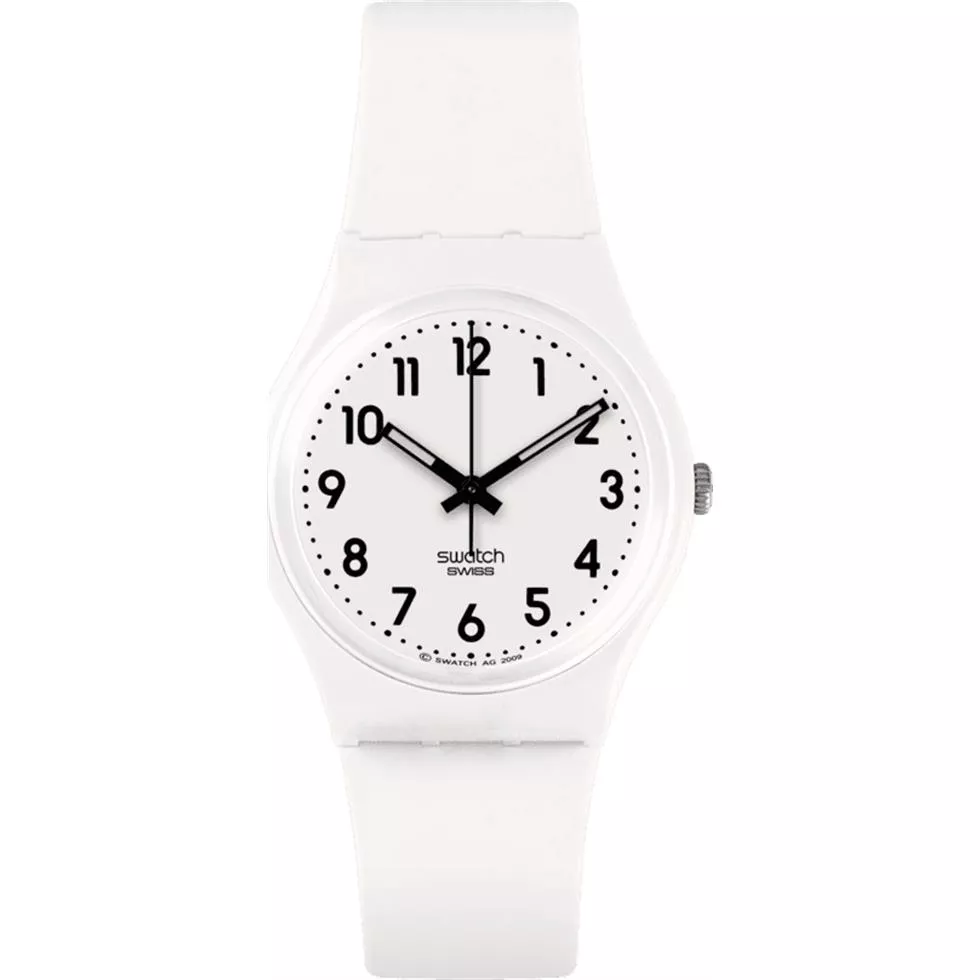 Swatch New Core White Tone Watch 34mm