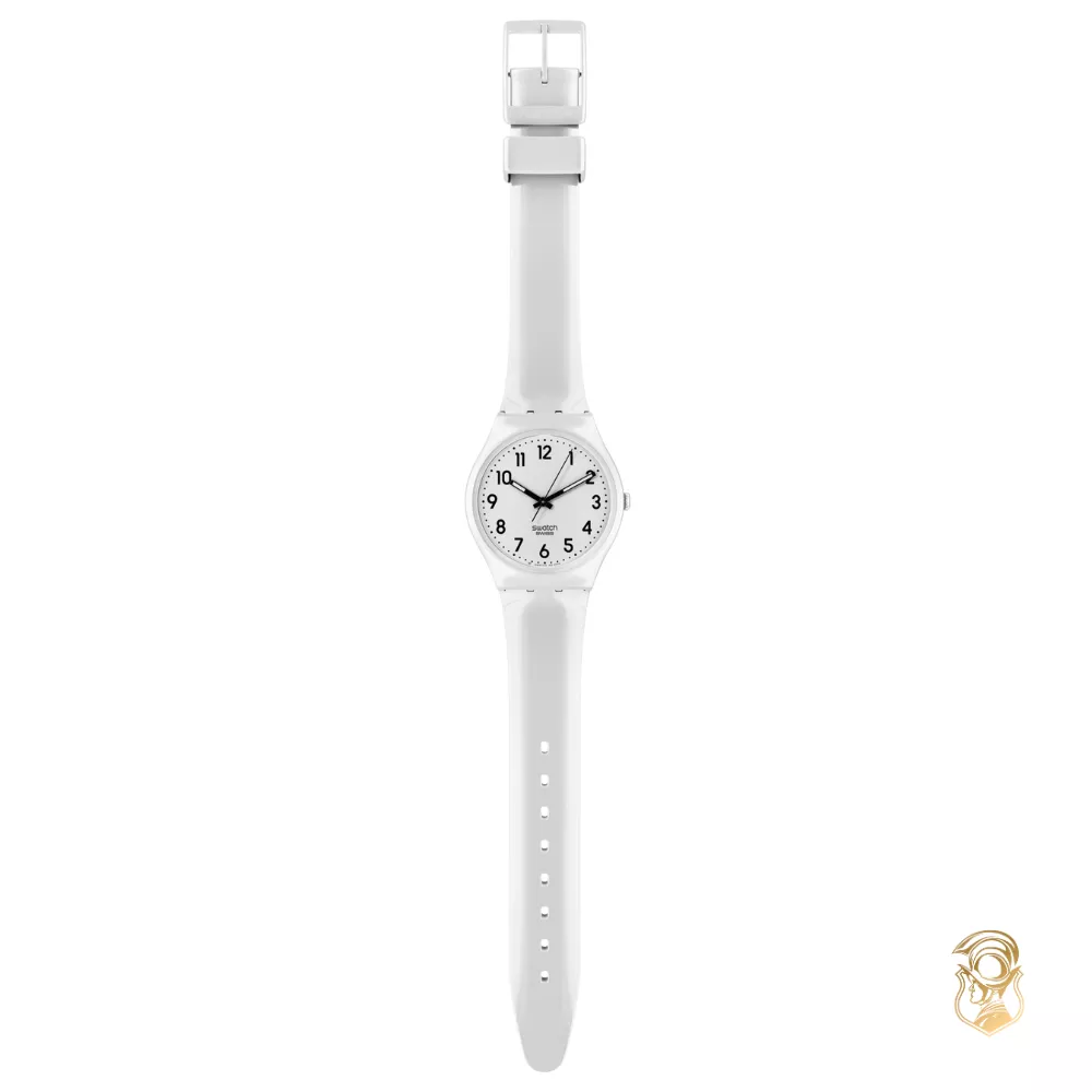 Swatch New Core White Tone Watch 34mm