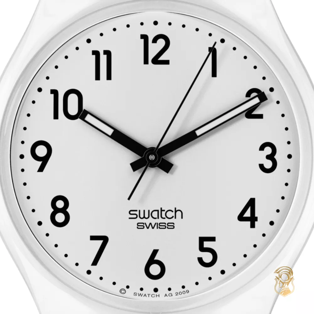 Swatch New Core White Tone Watch 34mm