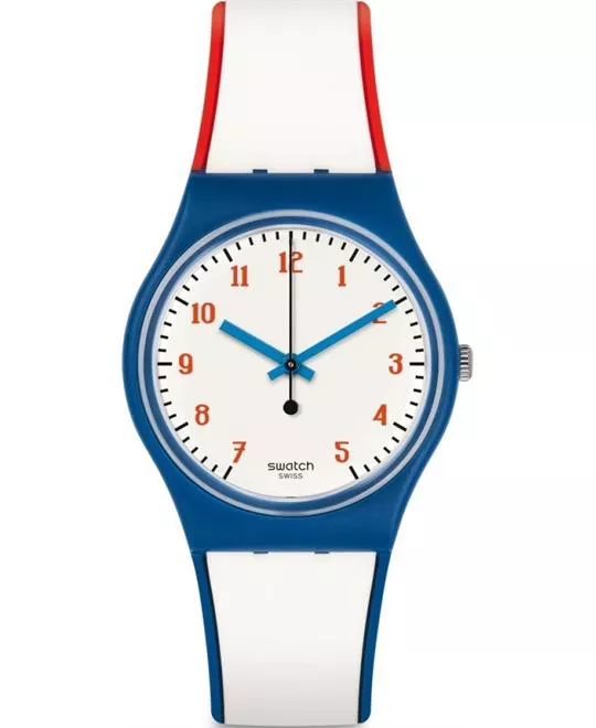 Swatch Originals Plein Gaz White Dial Silicone Unisex Watch 34mm
