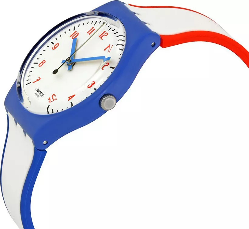 Swatch Originals Plein Gaz White Dial Silicone Unisex Watch 34mm