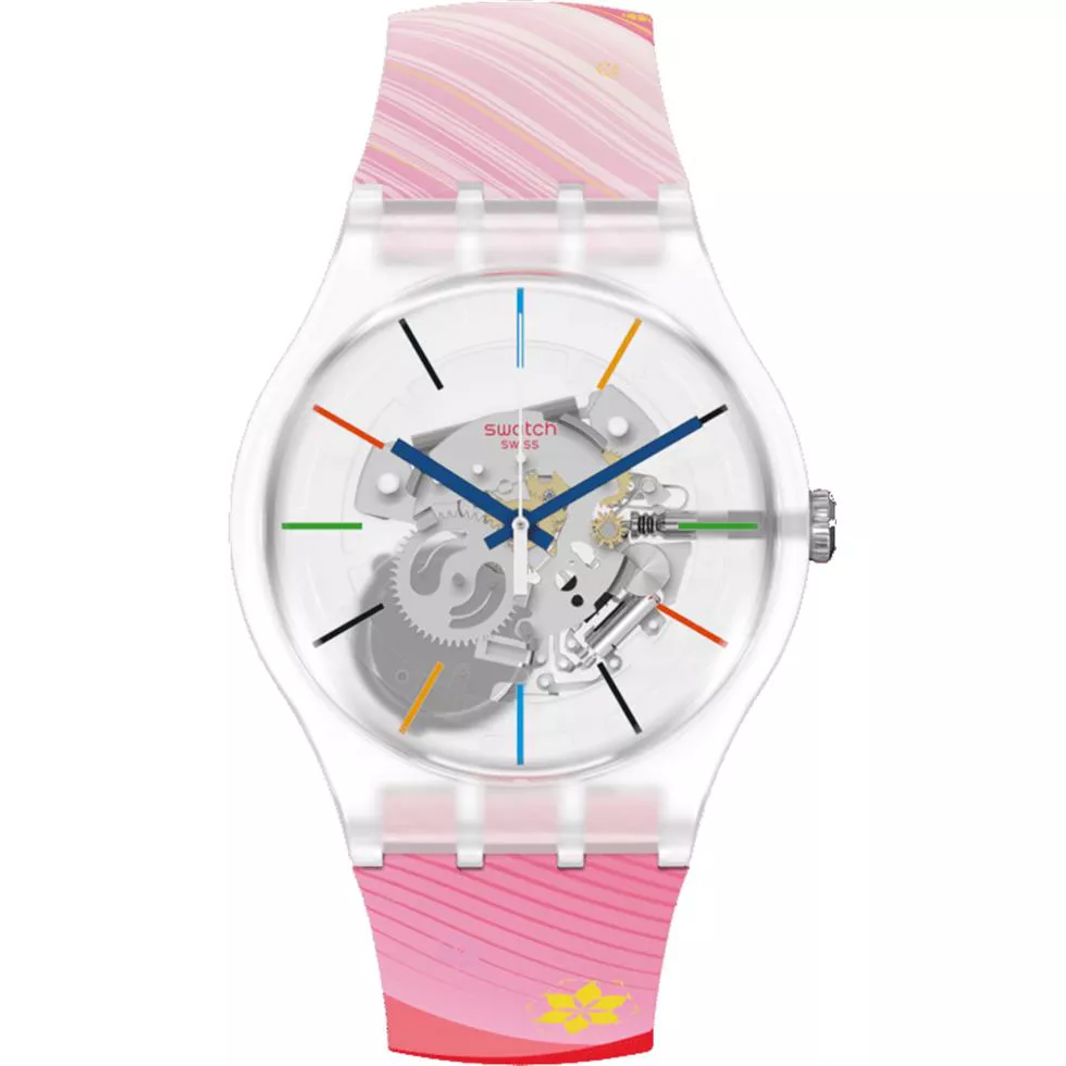 Swatch Red Rivers And Moutains Watch 41MM
