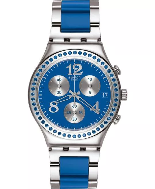 Swatch Secert Thought Blue Chronograph Blue Mens Watch 39mm