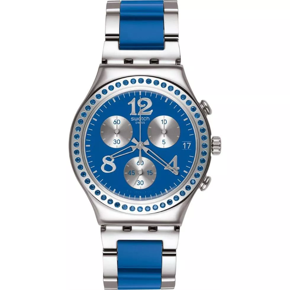 Swatch Secert Thought Blue Chronograph Blue Mens Watch 39mm