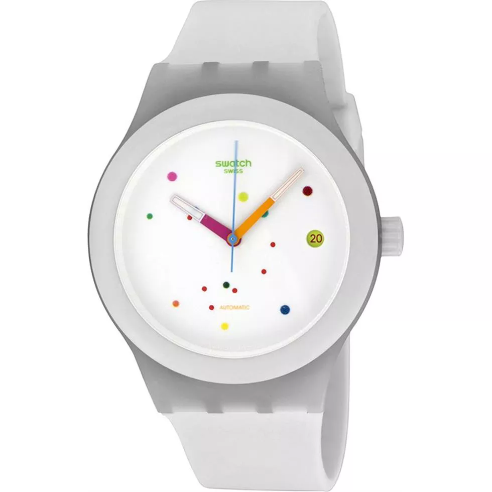 SWATCH Sistem Automatic White Dial Men's Watch 41mm