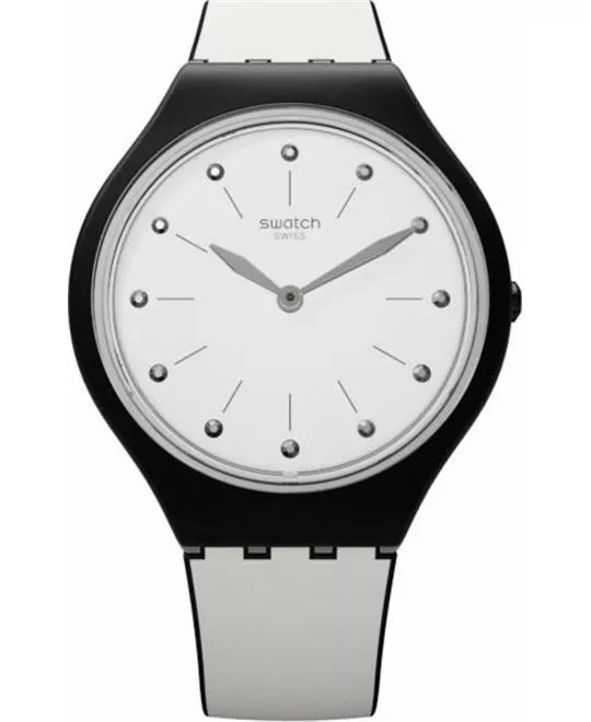 Swatch Skinme Black Silicone Watch 36.8mm