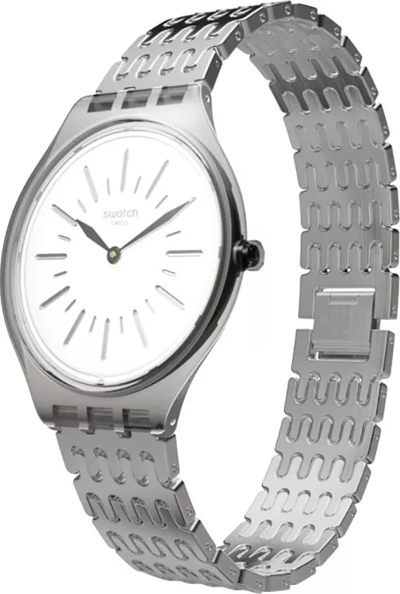 Swatch Skinparure Silver Stainless-Steel Watch 36.8mm