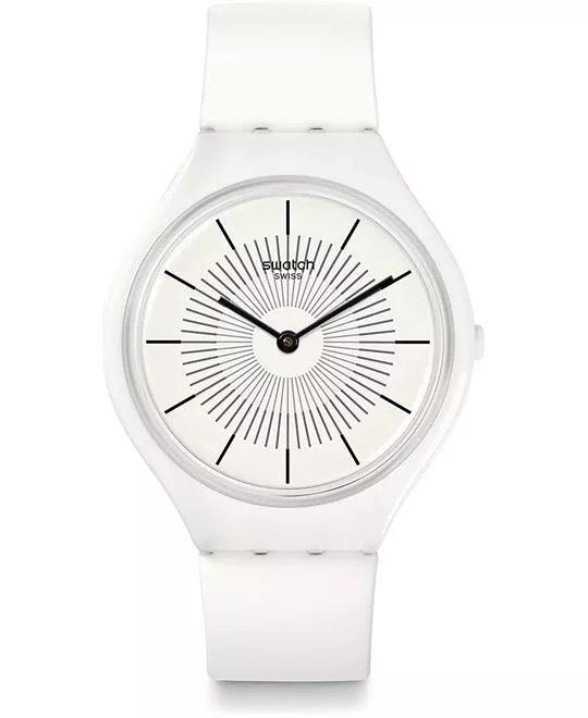 Swatch Skinpure White Silicone Rubber Watch 37MM