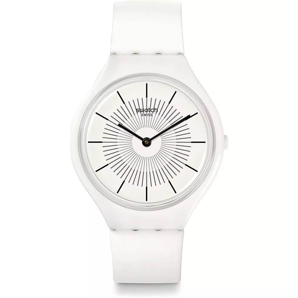 Swatch Skinpure White Silicone Rubber Watch 37MM