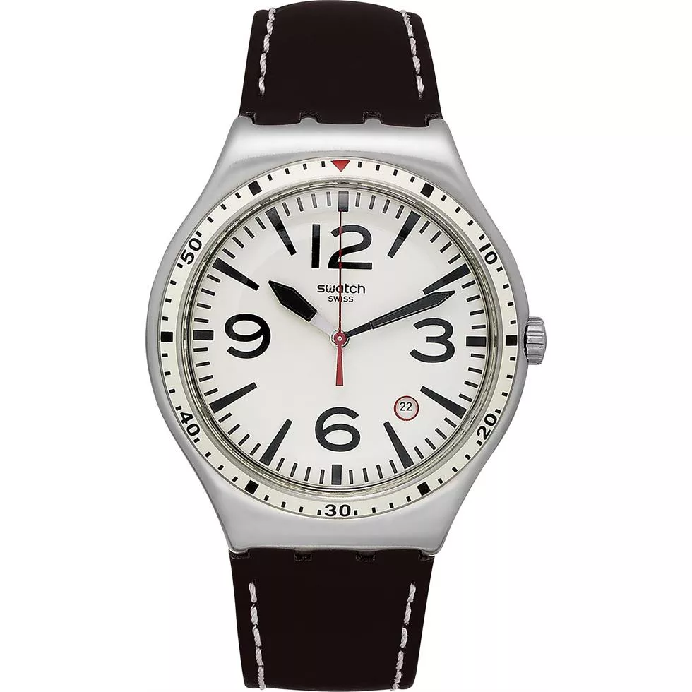 Swatch Unisex Swiss Black Watch 41mm