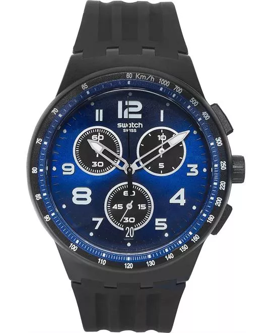 Swatch Unisex Swiss Chronograph Silicone Watch 42mm 