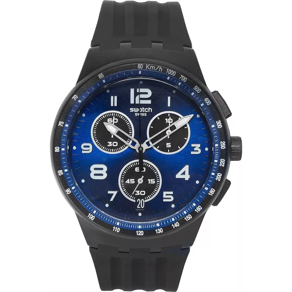 Swatch Unisex Swiss Chronograph Silicone Watch 42mm 