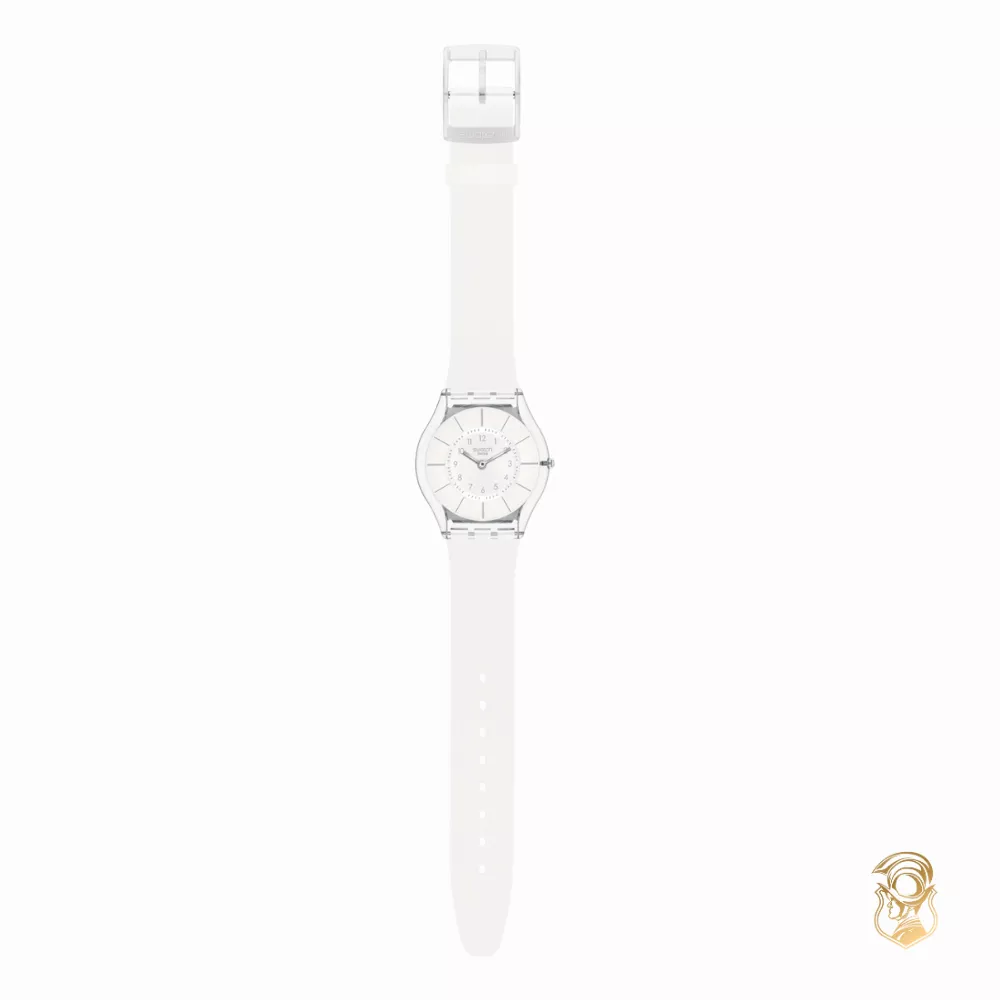 Swatch Unisex Swiss Classiness White Silicone Watch 34mm 