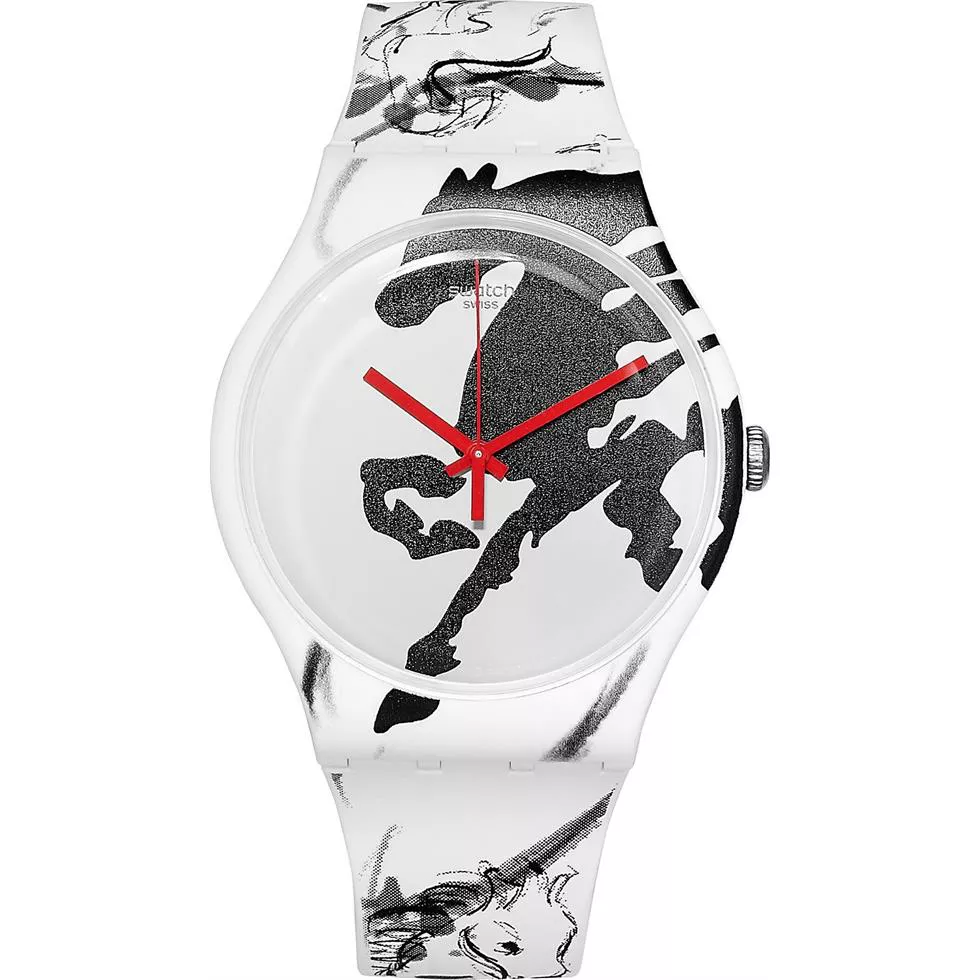Swatch Unisex Swiss Silicone Watch 41mm 