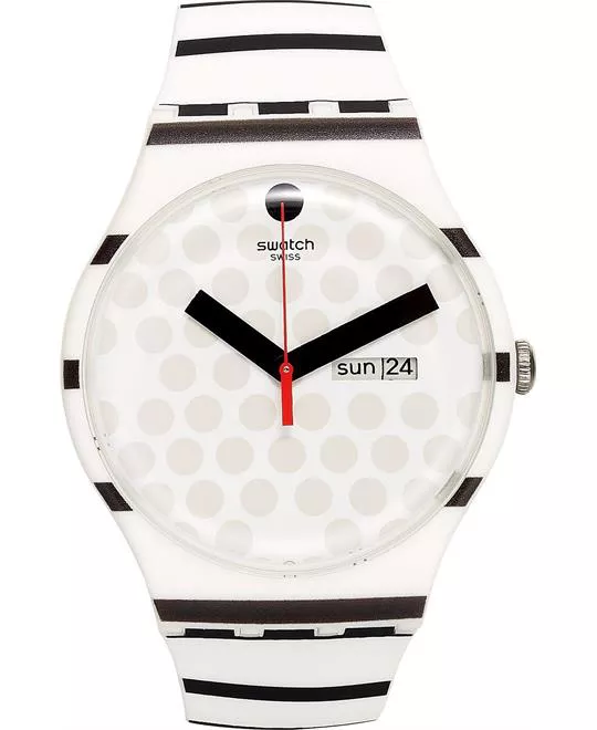 Swatch Unisex Swiss Zebratian Silicone Watch 41mm 
